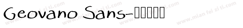 Geovano Sans字体转换